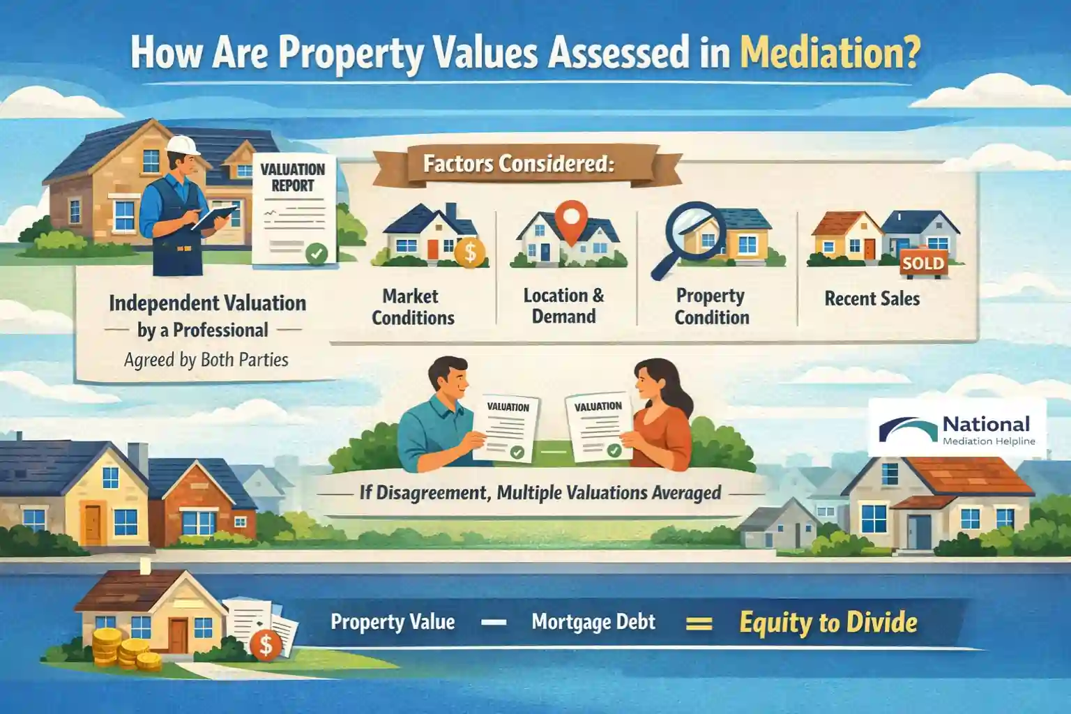 How Are Property Values Assessed in Mediation Harlow?