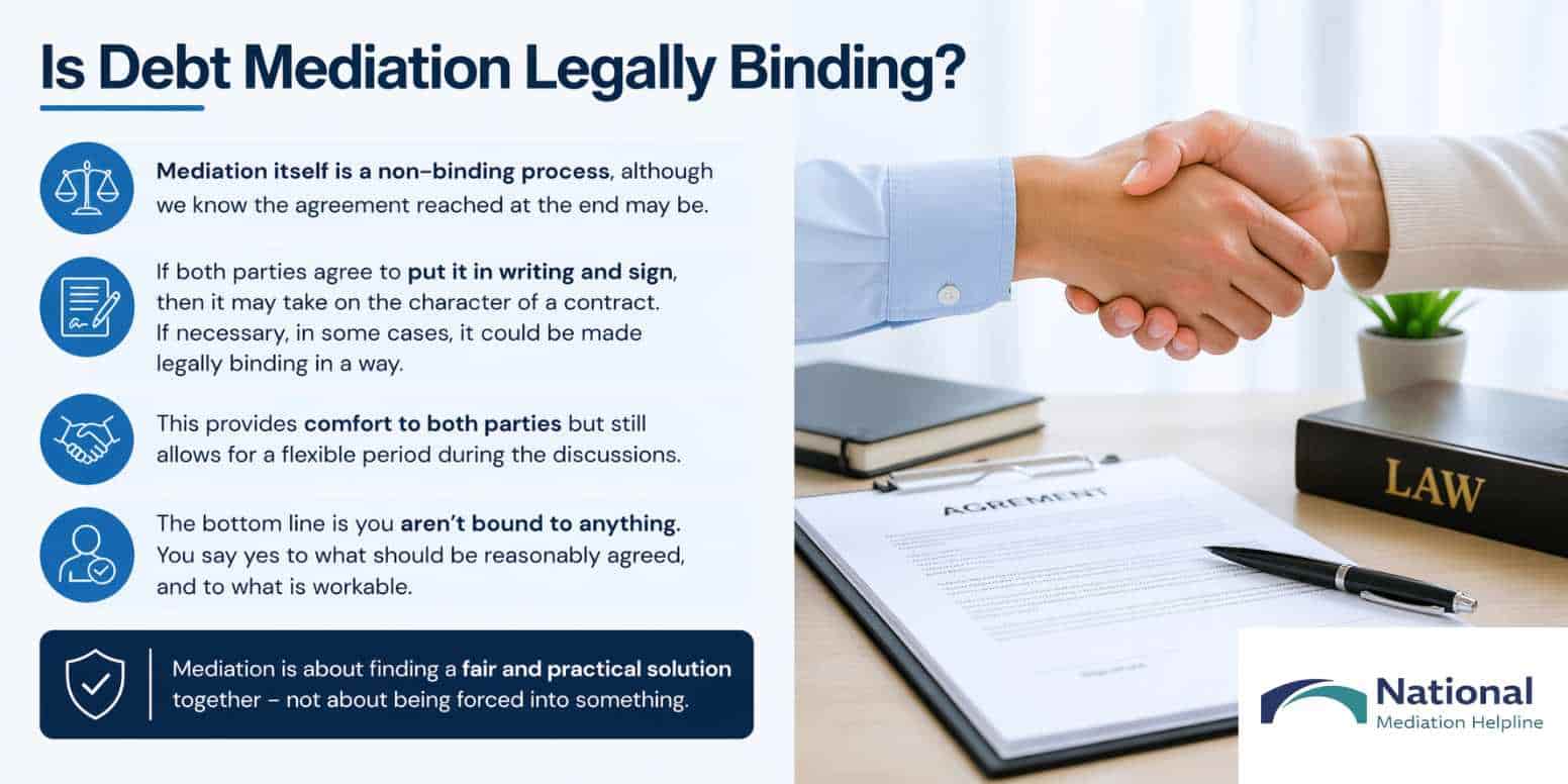 Is Debt Mediation Legally Binding Harlow